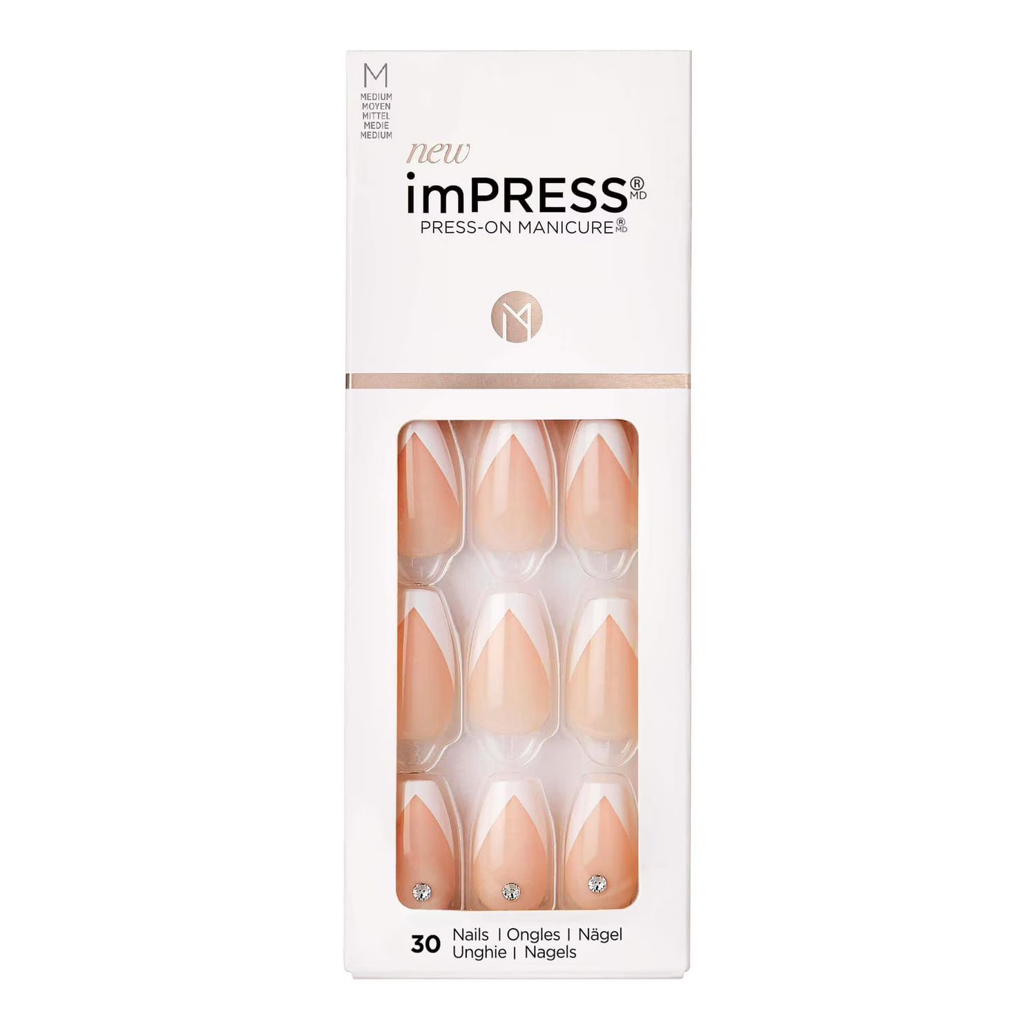 KISS ImPRESS Press-On - Fake Nails, 30 Count, Medium, Press-ons. | Walmart (CA)