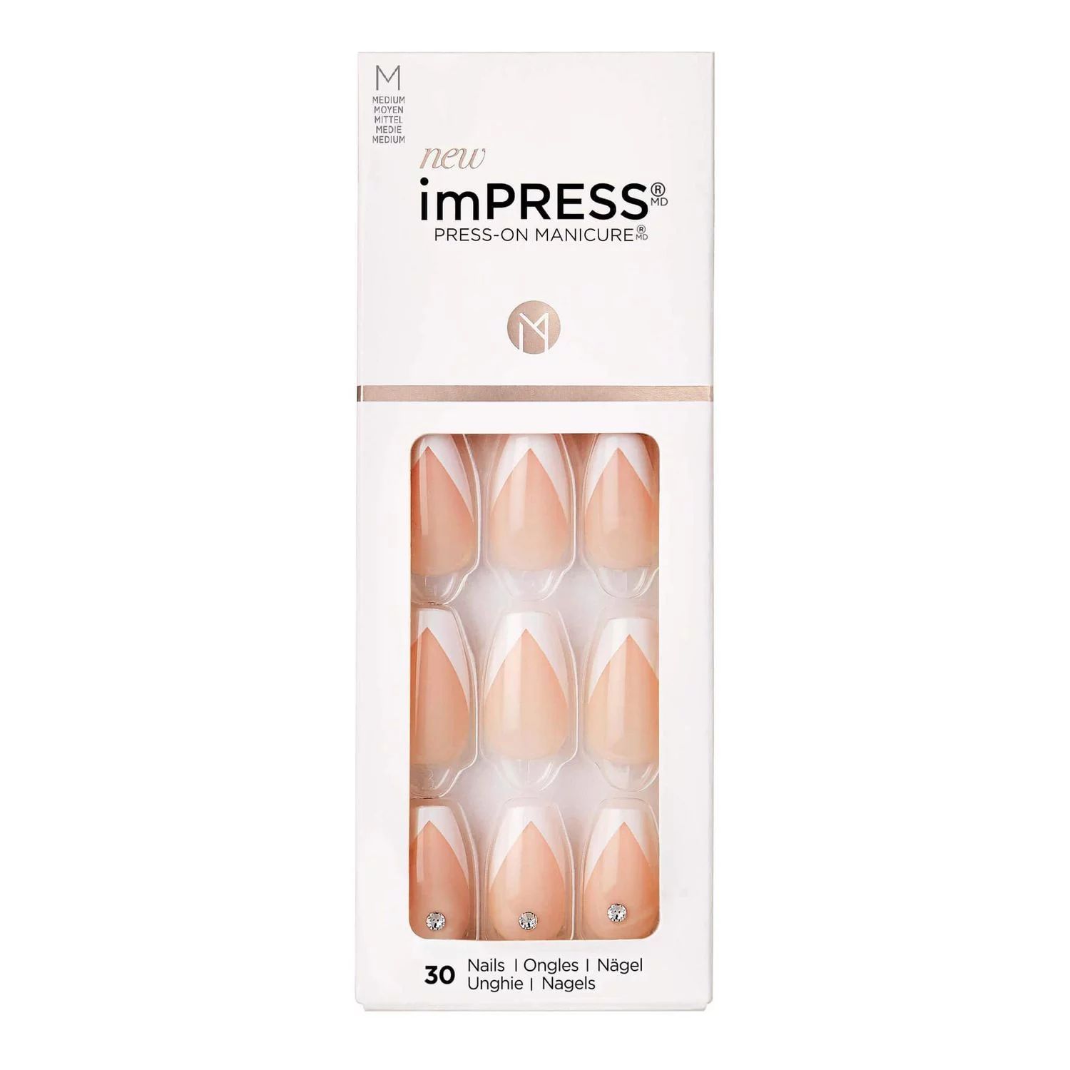 KISS ImPRESS Press-On - Fake Nails, 30 Count, Medium, Press-ons. | Walmart (CA)