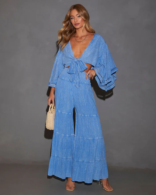 Adria High Rise Tiered Wide Leg Pants | VICI