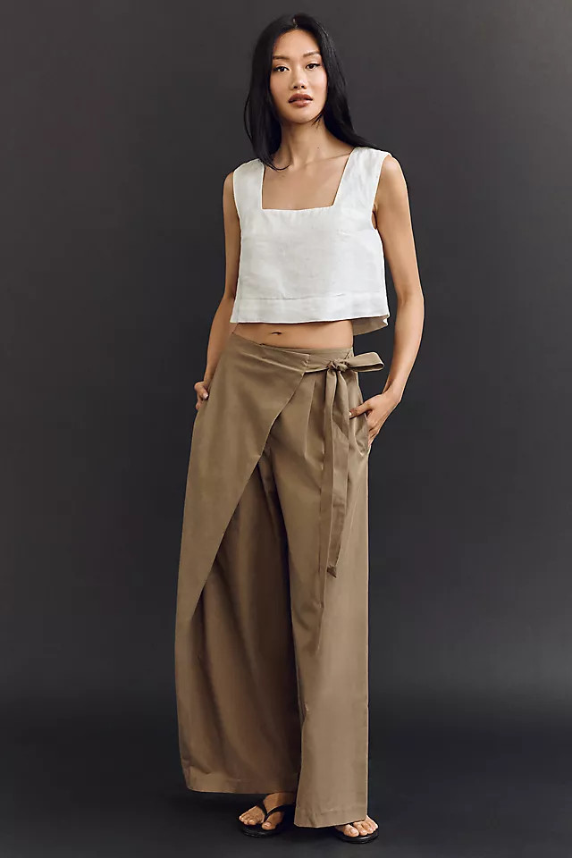 Wrap Side-Tie Pants | Anthropologie (US)