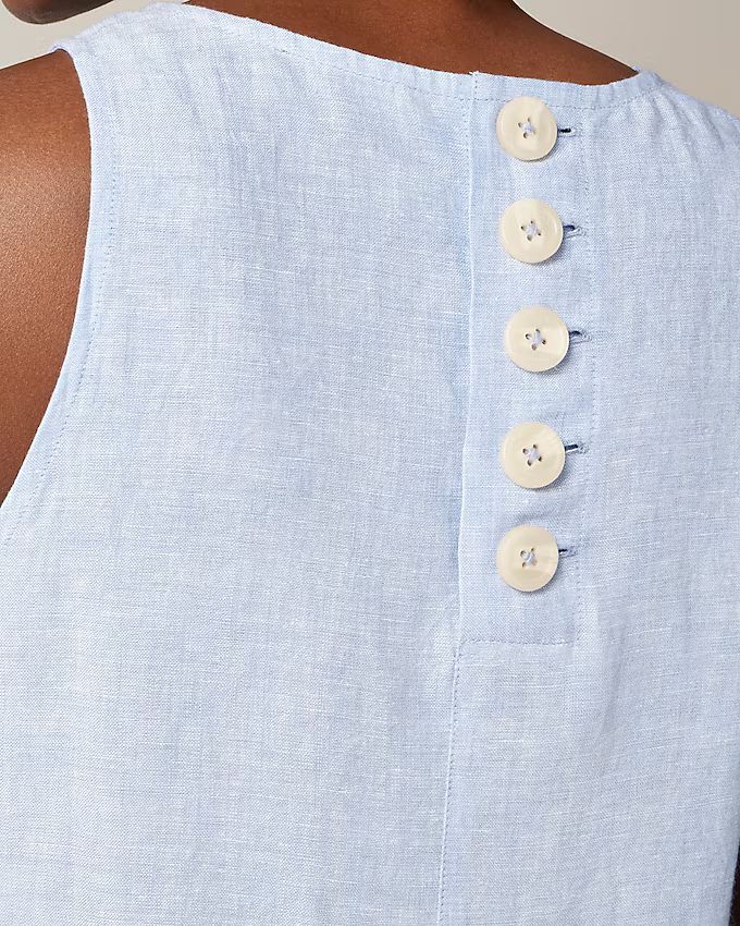 Maxine button-back dress in linen | J.Crew US