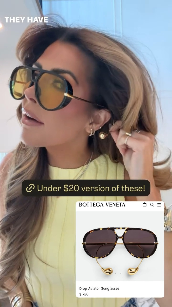 I found the cutest under $20 version of these Bottega sunglasses!

#LTKFindsUnder100 #LTKFindsUnder50 #LTKStyleTip