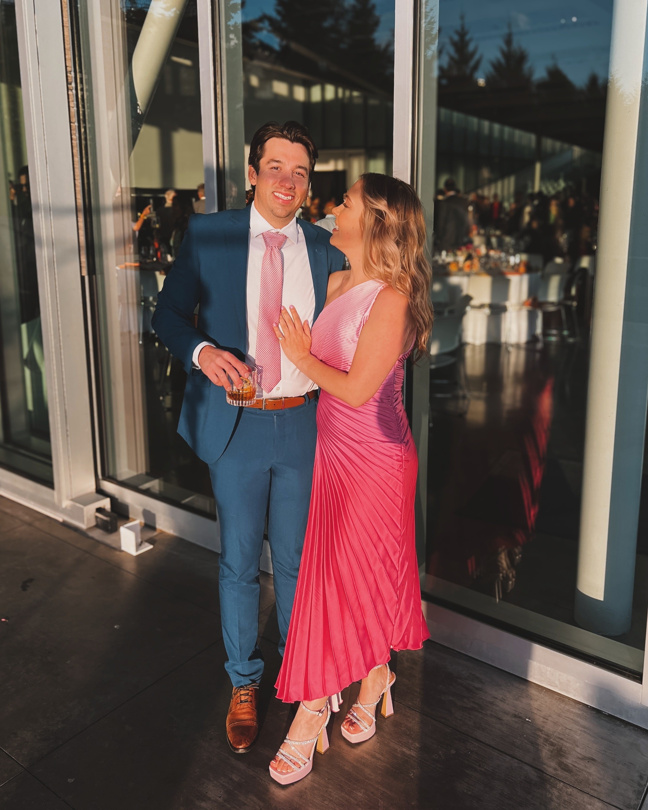 This pink pleated wedding guest dress was such a hit! The gradient color sold out from Mango, but I linked their solid pink version, a few finds on Poshmark, and similar! The Mango version runs small—I ordered 1 size up and am wearing a 6.

#LTKwedding #LTKparties #LTKshoecrush