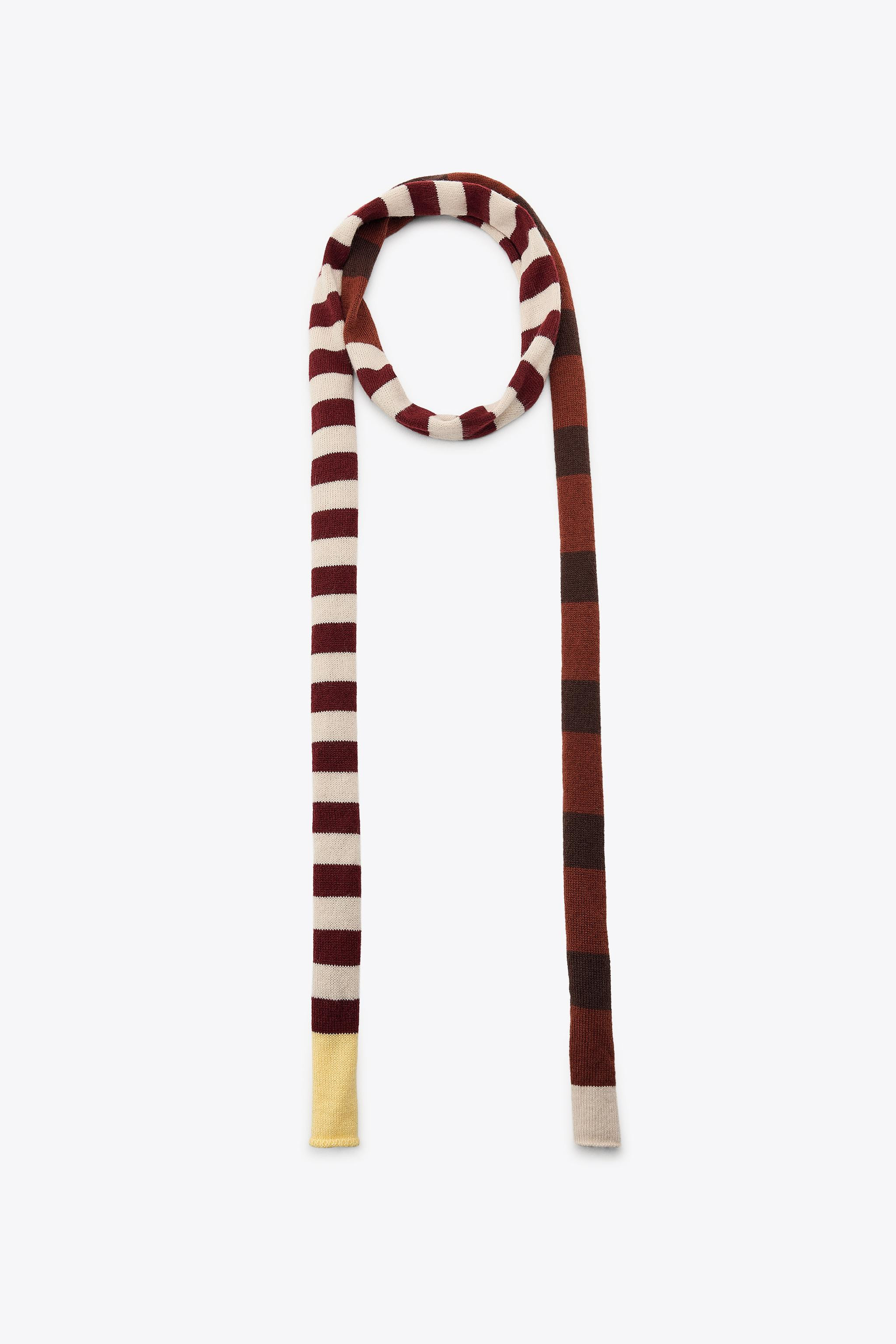 STRIPED KNIT SCARF | Zara Canada