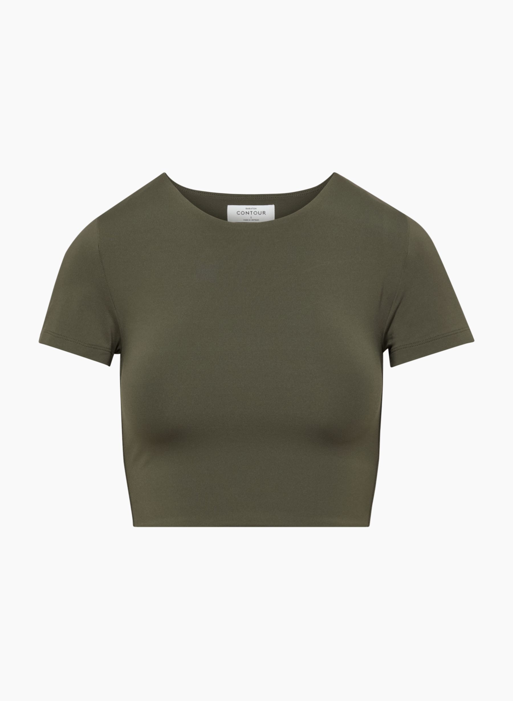 CONTOUR CREW CROPPED T-SHIRT | Aritzia