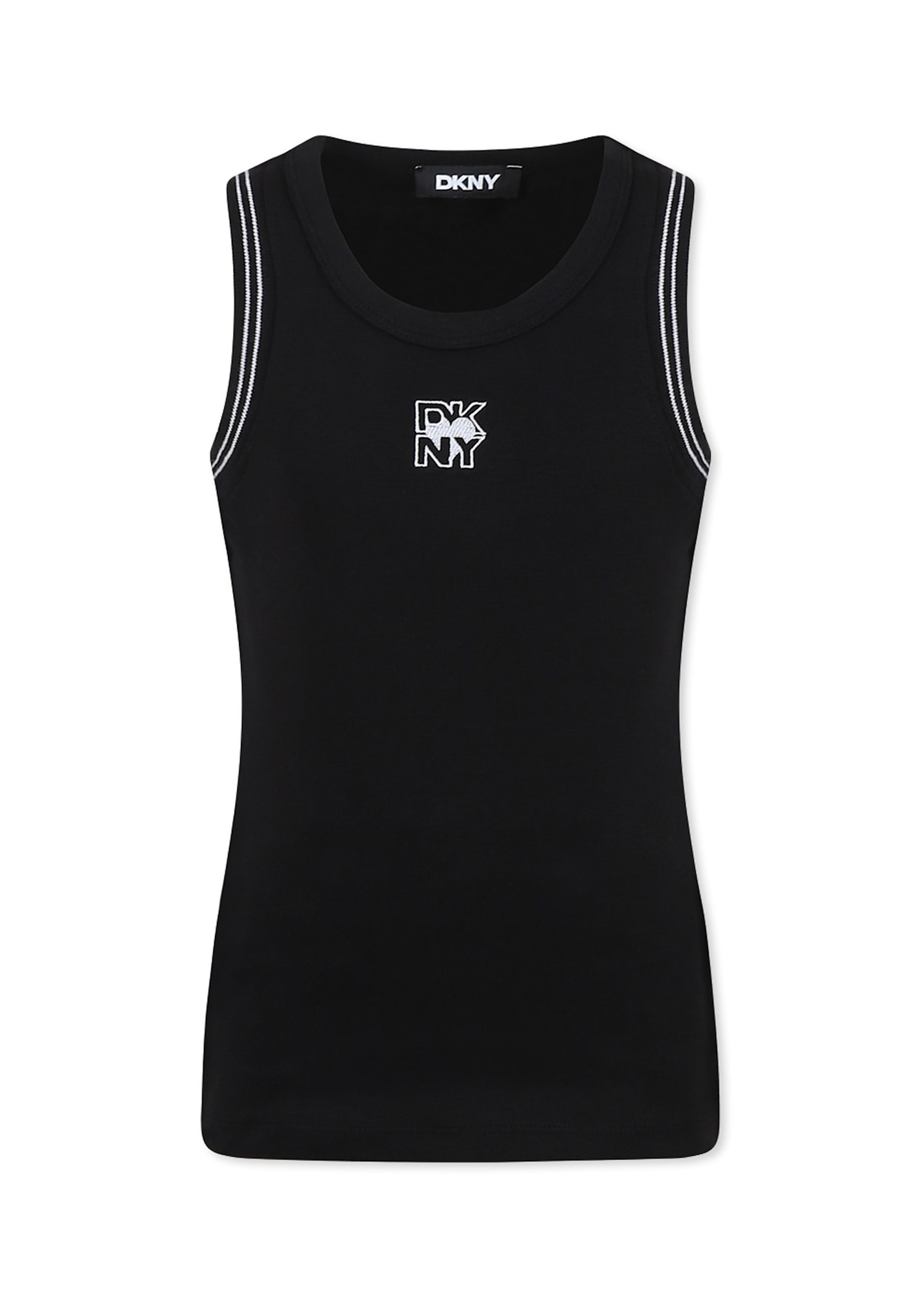 DKNY Black Tank Top For Girl With Logo. | Italist.com US
