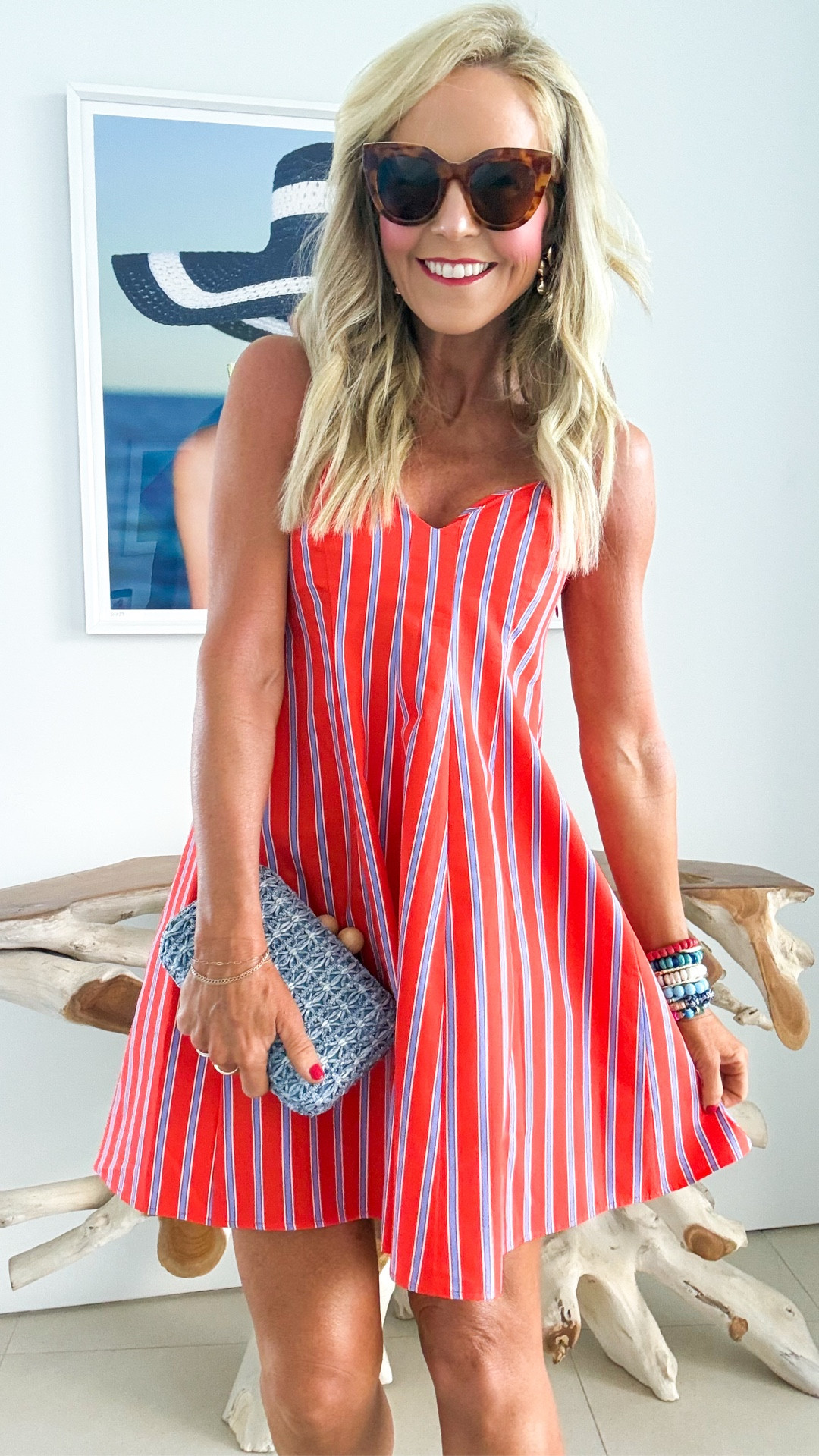 The perfect striped mini! wearing XS •   

#LTKootd #LTKSeasonal #LTKTravel