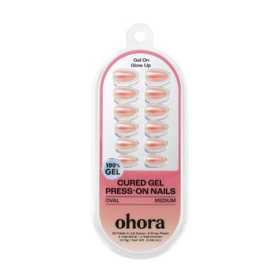 Ohora Gel Nail Art Gel Tip Press-On - Rosy Glow - 30pc | Target