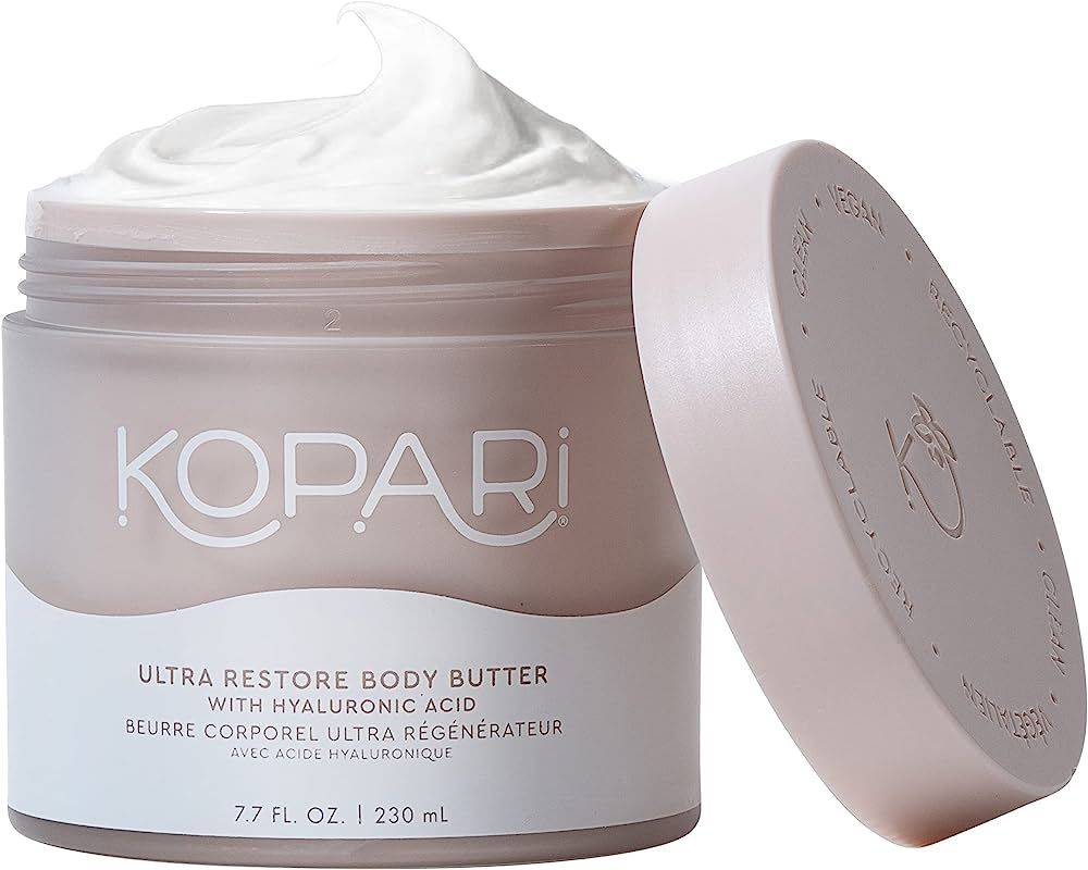 Kopari Ultra Restore Body Butter with Hyaluronic Acid and Vitamin B5 - Vegan Moisturizing Lotion ... | Amazon (US)