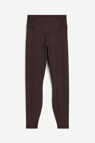 DryMove™ Sports tights - Dark brown - Ladies | H&M GB | H&M (UK, MY, IN, SG, PH, TW, HK)