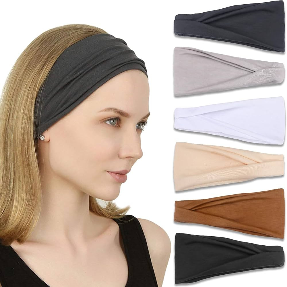 IVARYSS Headbands for Women, Non-Slip, Premium Stretchy Head Bands Hair Accessories,Wear for Yoga... | Amazon (US)