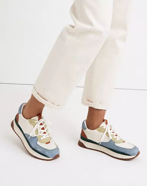 Kickoff Trainer Sneakers in Colorblock Recycled Nylon and Suede | Madewell