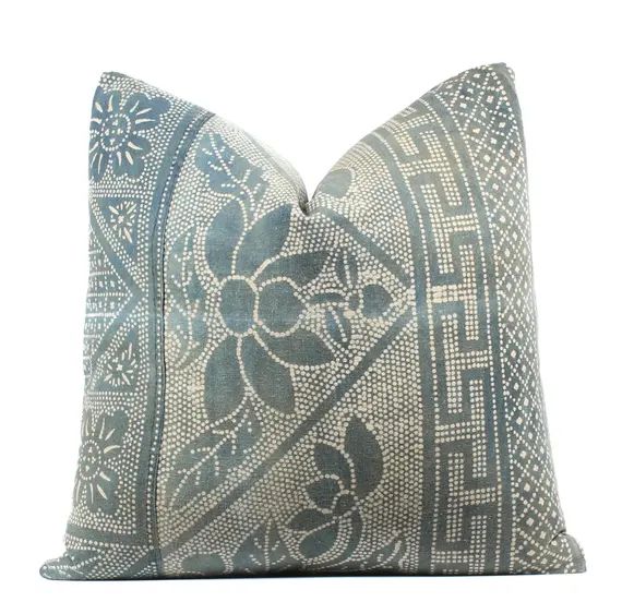 Chinese Indigo Batik Pillow Cover, Boho Pillow, Vintage, Textile, Ethnic, Handmade, 20x20, SKU090731 | Etsy (US)