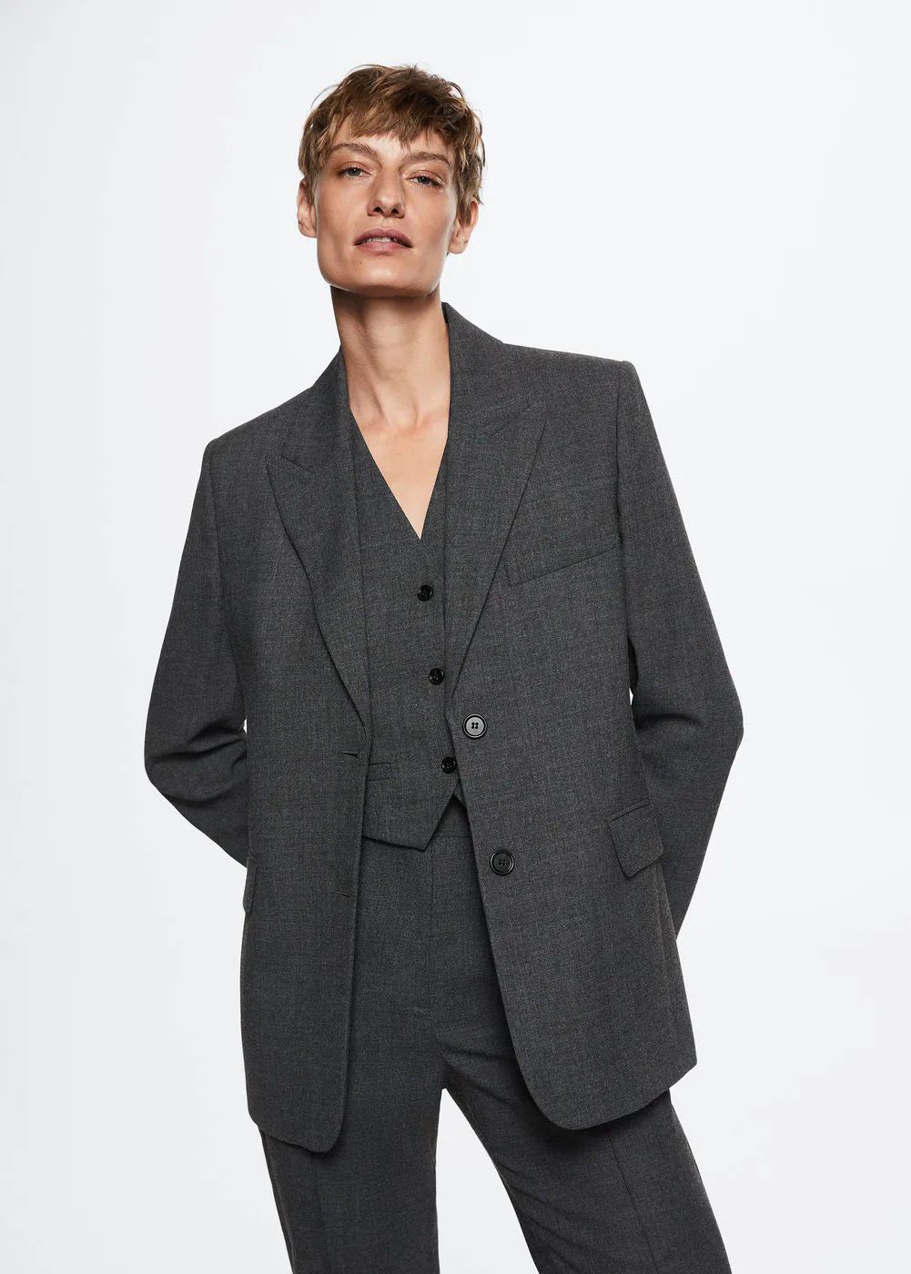 Structured suit blazer -  Women | Mango USA | MANGO (US)