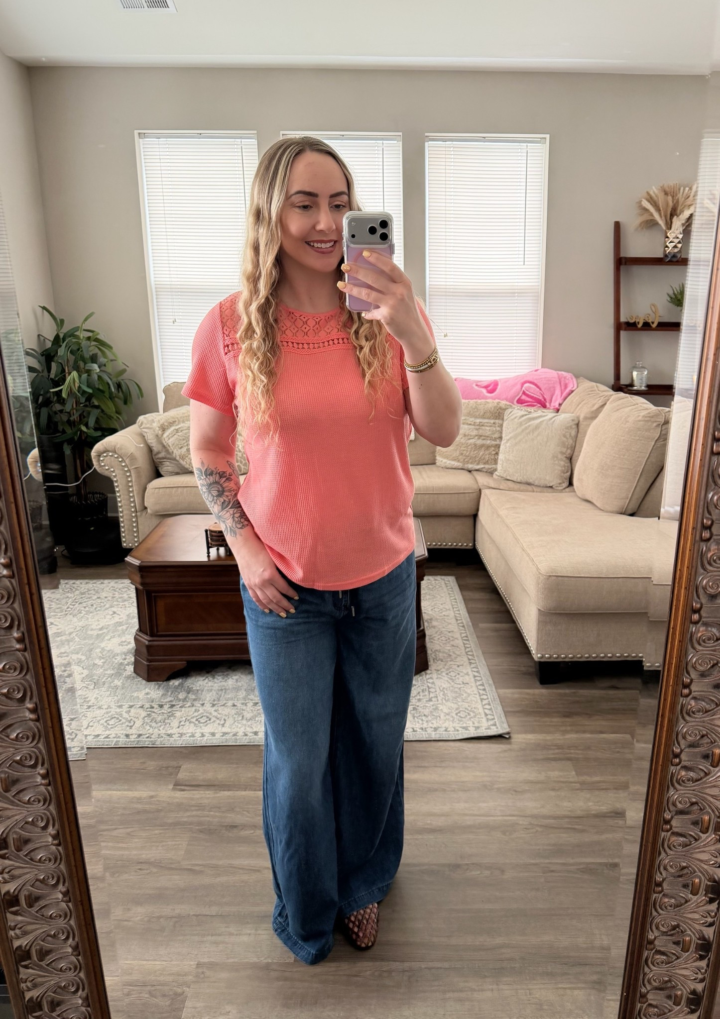 Coral is officially the color of the season and this Amazon top proves it 🌸✨ Lightweight, flattering, and such an easy piece to dress up or keep casual. I paired it with wide leg denim and woven flats for an effortless everyday look you can wear to brunch, errands, work, or weekend plans.

If you’ve been looking for a top that’s comfy and cute… this is it 🤍 



#LTKSeasonal #LTKootd #LTKTall