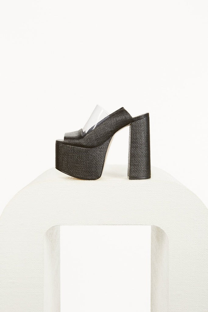 ZIGGY PLATFORM - BLACK RAFFIA | Cult Gaia - US