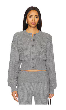 Lovers and Friends x Emily Gemma Bessie Cardigan in Grey from Revolve.com | Revolve Clothing (Global)
