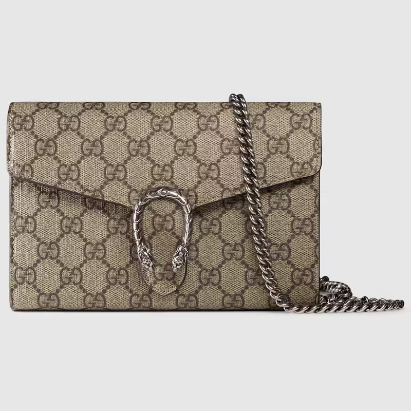 GUCCI Dionysus GG Supreme Chain Wallet, Beige, GG Canvas | Gucci (US)
