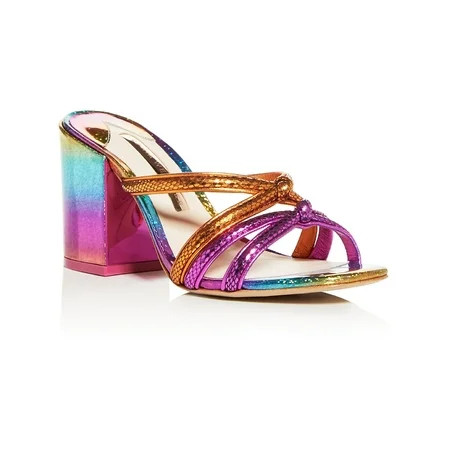 Sophia Webster Womens Freya Mid Mule Shiny Strappy Heels | Walmart (US)