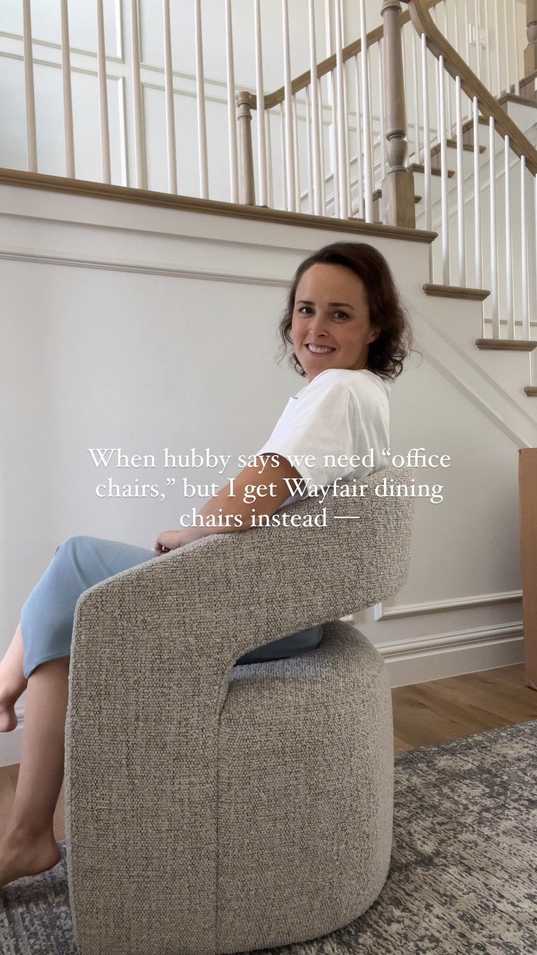 Seriously the best “office”chairs. My @wayfair chairs are so good! … Even if they are actually dining chairs. 😉The barrel back and boucle fabric bring a cozy vibe to my home office setting. Plus, they look exactly like the designer version, but cost $300 less! 

#office #chair #diningroom

Dining chair, home office furniture, office chair, rolling chair, upholstered chair, barrel chair, rolling arm chair, gray chair, modern office, modern chair, Wayfair, affordable furniture, cozy, look for less

#LTKSaleAlert #LTKHome #LTKWatchNow