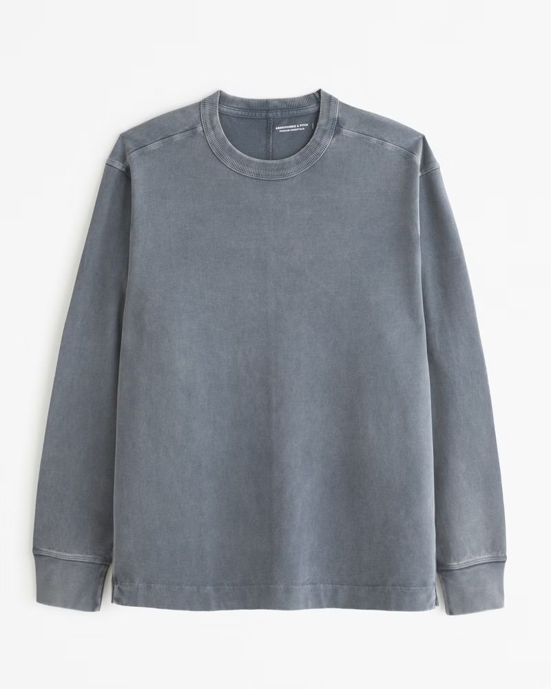 Long-Sleeve Premium Heavyweight Tee | Abercrombie & Fitch (US)