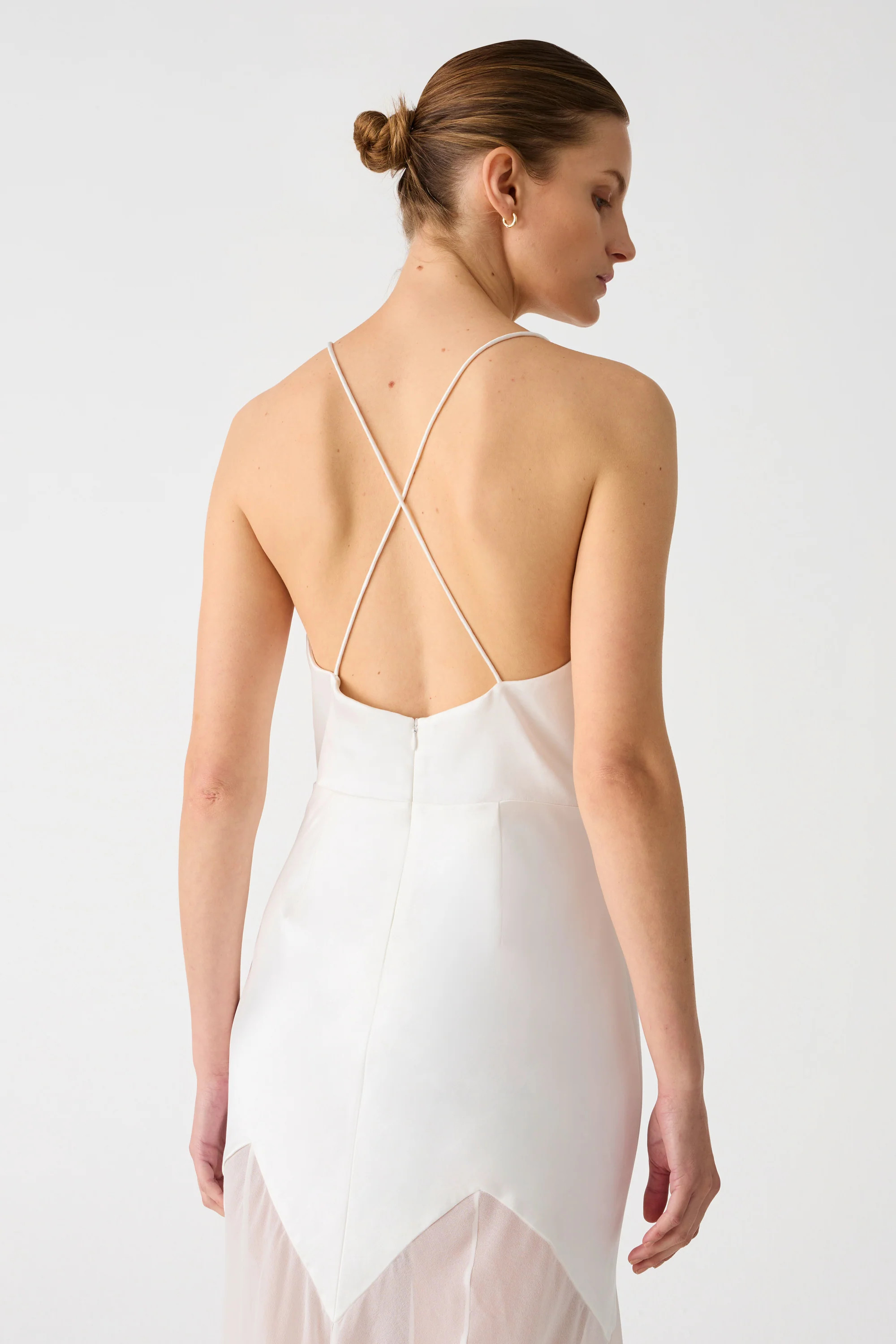 CARLA SATIN & GEORGETTE GOWN | MISHA