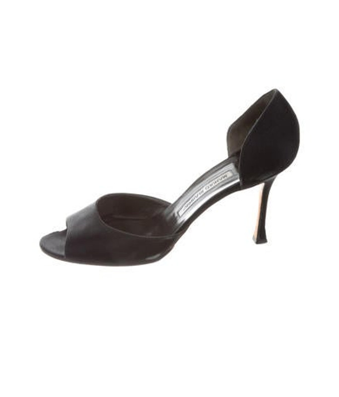 Manolo Blahnik Satin d'Orsay Pumps Black Manolo Blahnik Satin d'Orsay Pumps | The RealReal