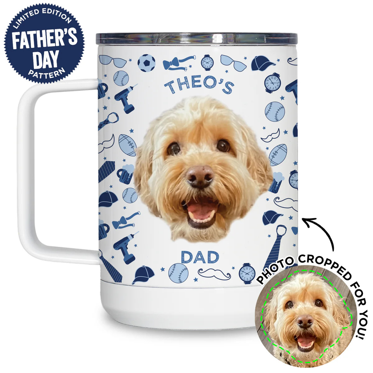 Personalized Pet Father's Day Travel Mug | Type League Press