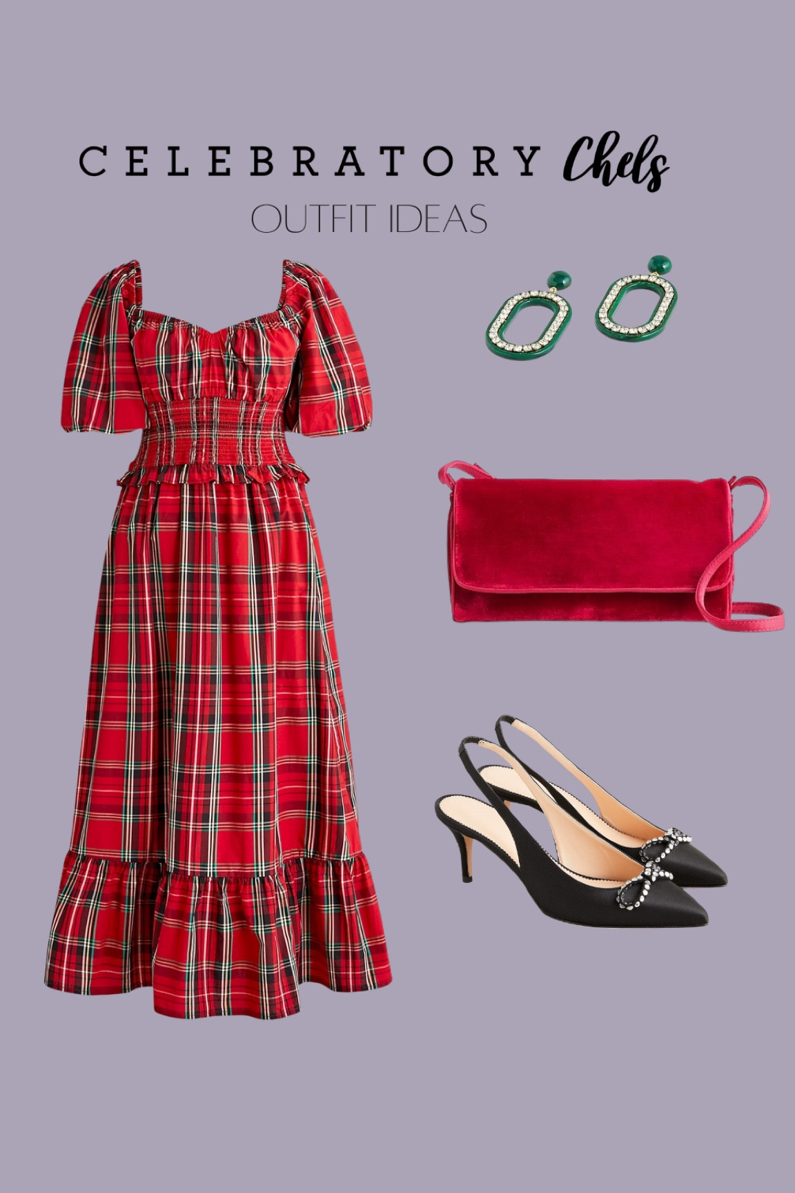 Holiday dress
Christmas outfit
Velvet clutch
Oval earrings 
Slingback pumps with bow
Heels 
Gifts for her 

#LTKstyletip #LTKHoliday #LTKGiftGuide