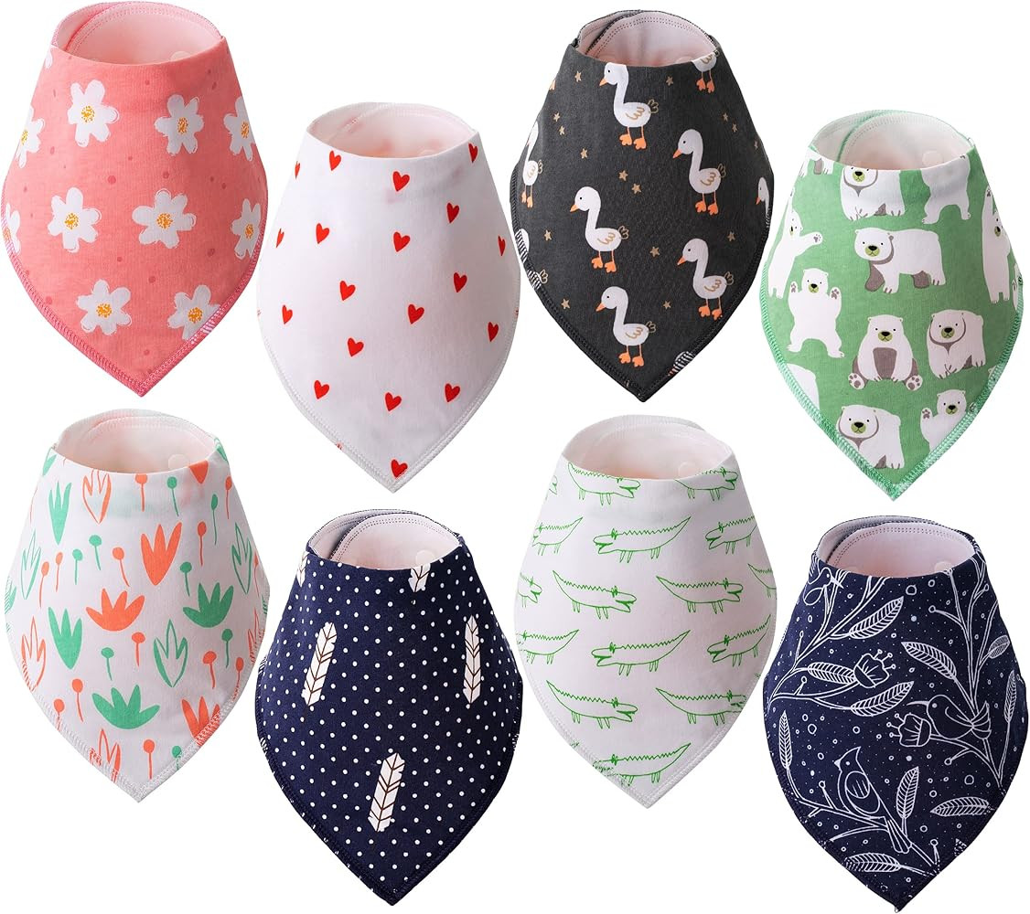 Amazon.com: Mr. Pen- Baby Bibs, 8 Pack, Baby Bibs for Girls and Boys, Drool Bibs, Bandana Bibs, D... | Amazon (US)