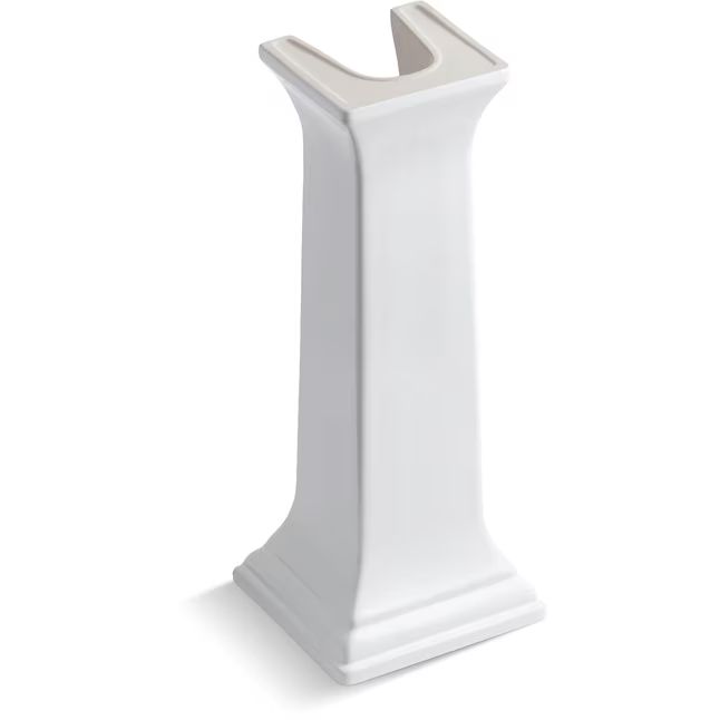 KOHLER Memoirs White Fire Clay Traditional Pedestal Sink Base (10.188-in x 11.063-in x 27.5-in) | Lowe's