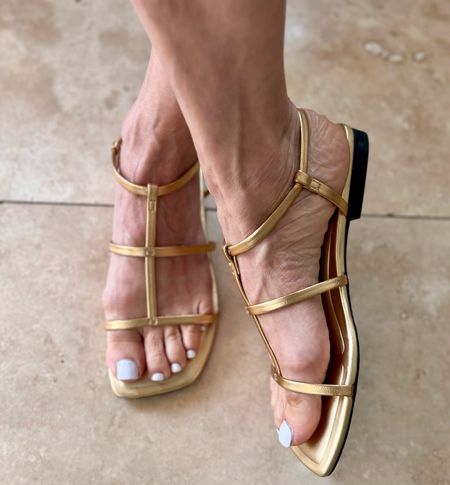 I have been asked about these sandals several times. I love them . Super comfortable and are very versatile. Wearing my TS . 

#LTKstyletip #LTKshoecrush #LTKover40