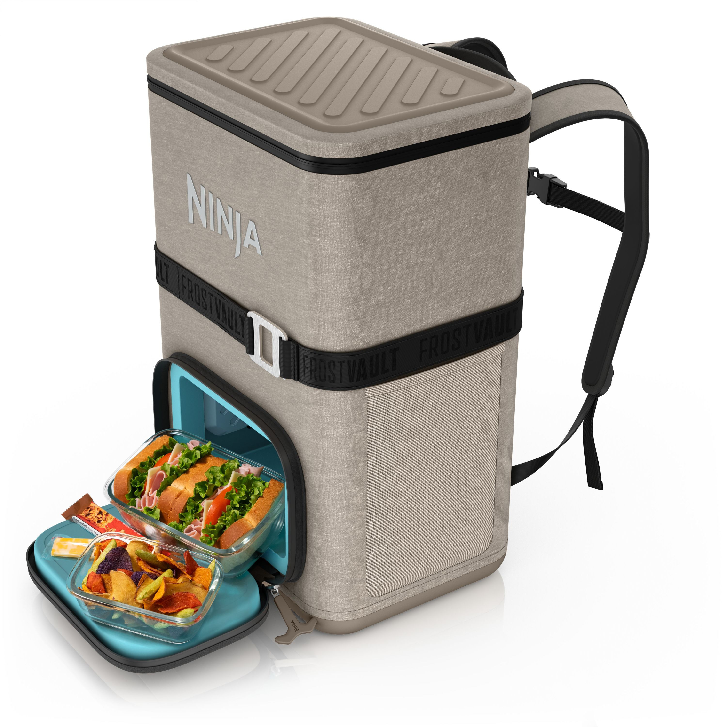 Ninja FrostVault Go Birch Beige 36 Cans Soft Insulated Backpack cooler one_size in White | FF136CS | Lowe's