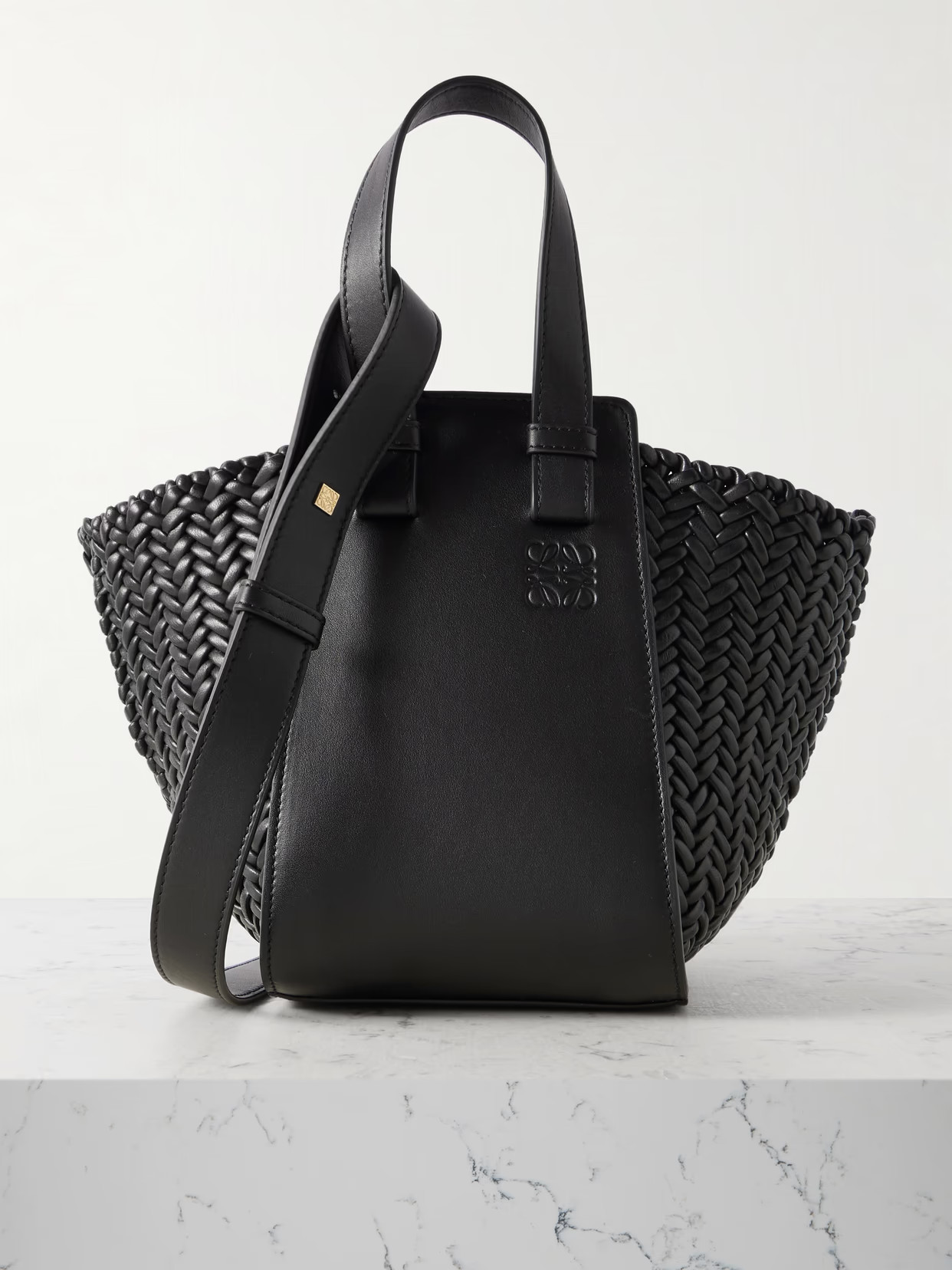 LOEWE - Hammock Woven Leather Tote Bag - Black | NET-A-PORTER (US)
