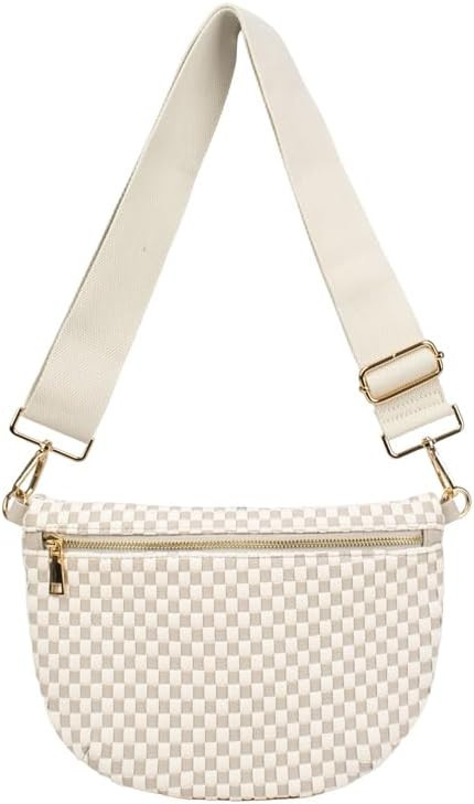 The Fiona | Woven Bum Bag | Stylish Woven Crossbody Bag | Adjustable Strap for Travel Festivals &... | Amazon (US)