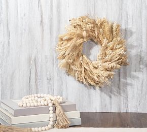 Dried Fall Grain Wheat Wreath | Pottery Barn (US)