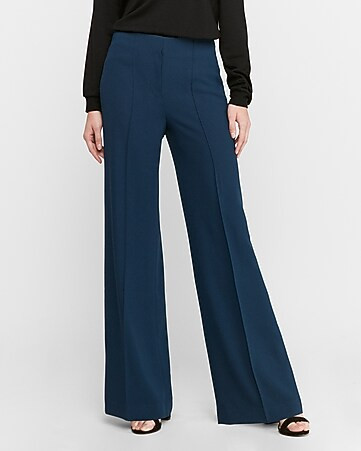 high waisted seamed wide leg pant | Express