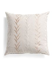 22x22 Embroidered Linen Blend Pillow | TJ Maxx