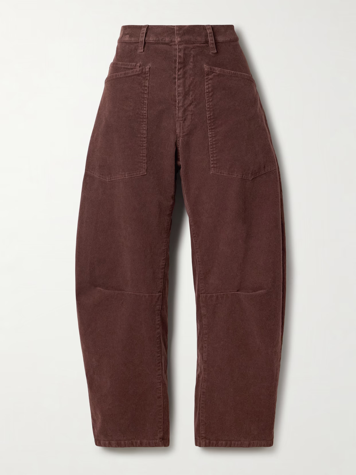 Nili Lotan - Shon Cotton-blend Corduroy Tapered Pants - Burgundy | NET-A-PORTER (US)