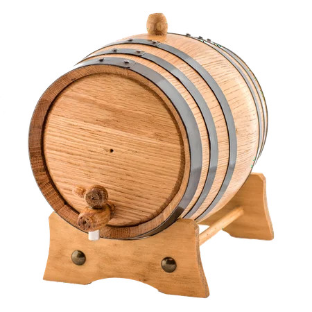 2 Liters American White Oak Wood Aging Barrel | Age your own Tequila, Whiskey, Rum, Bourbon, Wine... | Walmart (US)