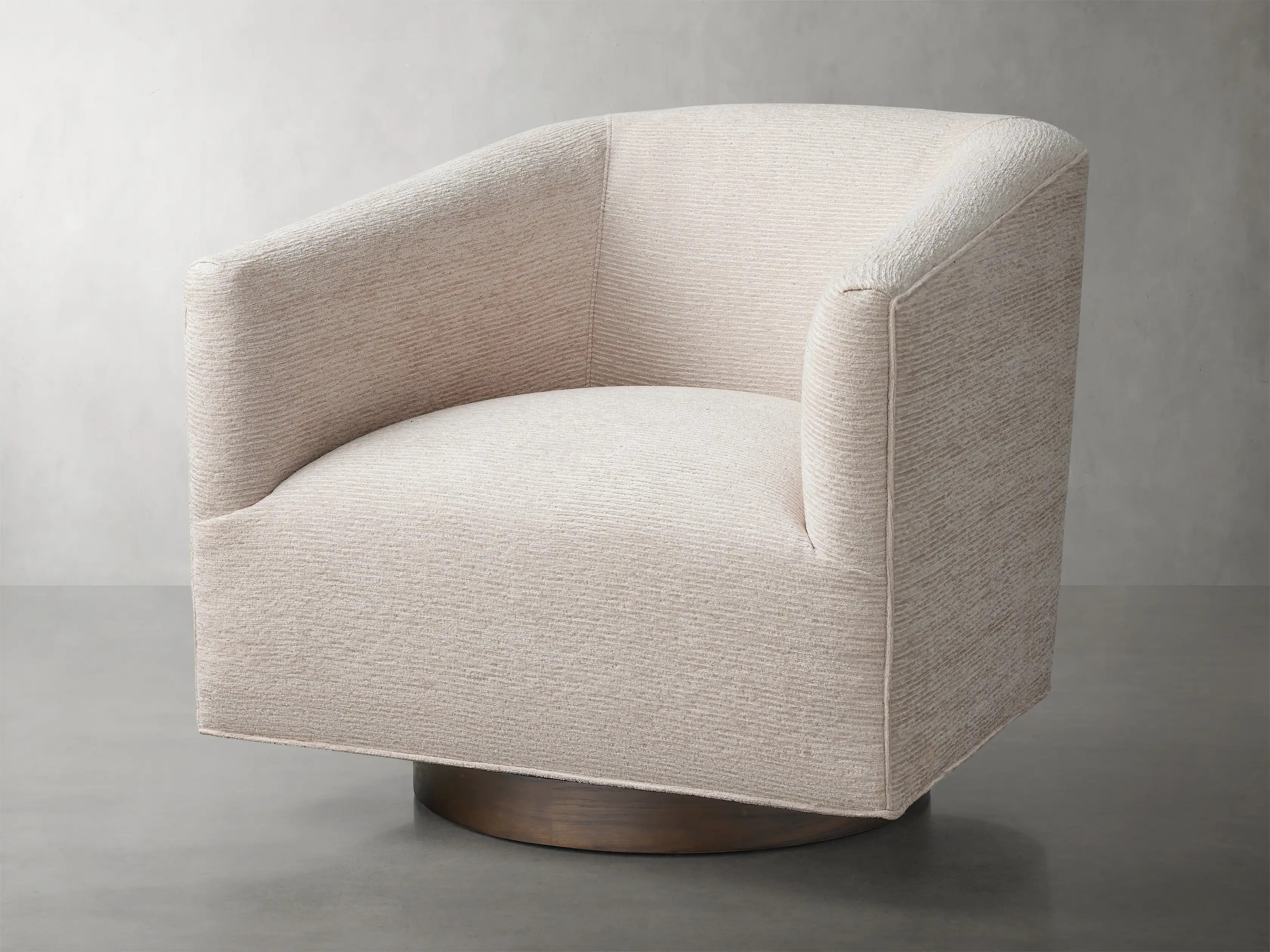 Ellison Plinth Swivel Chair | Arhaus