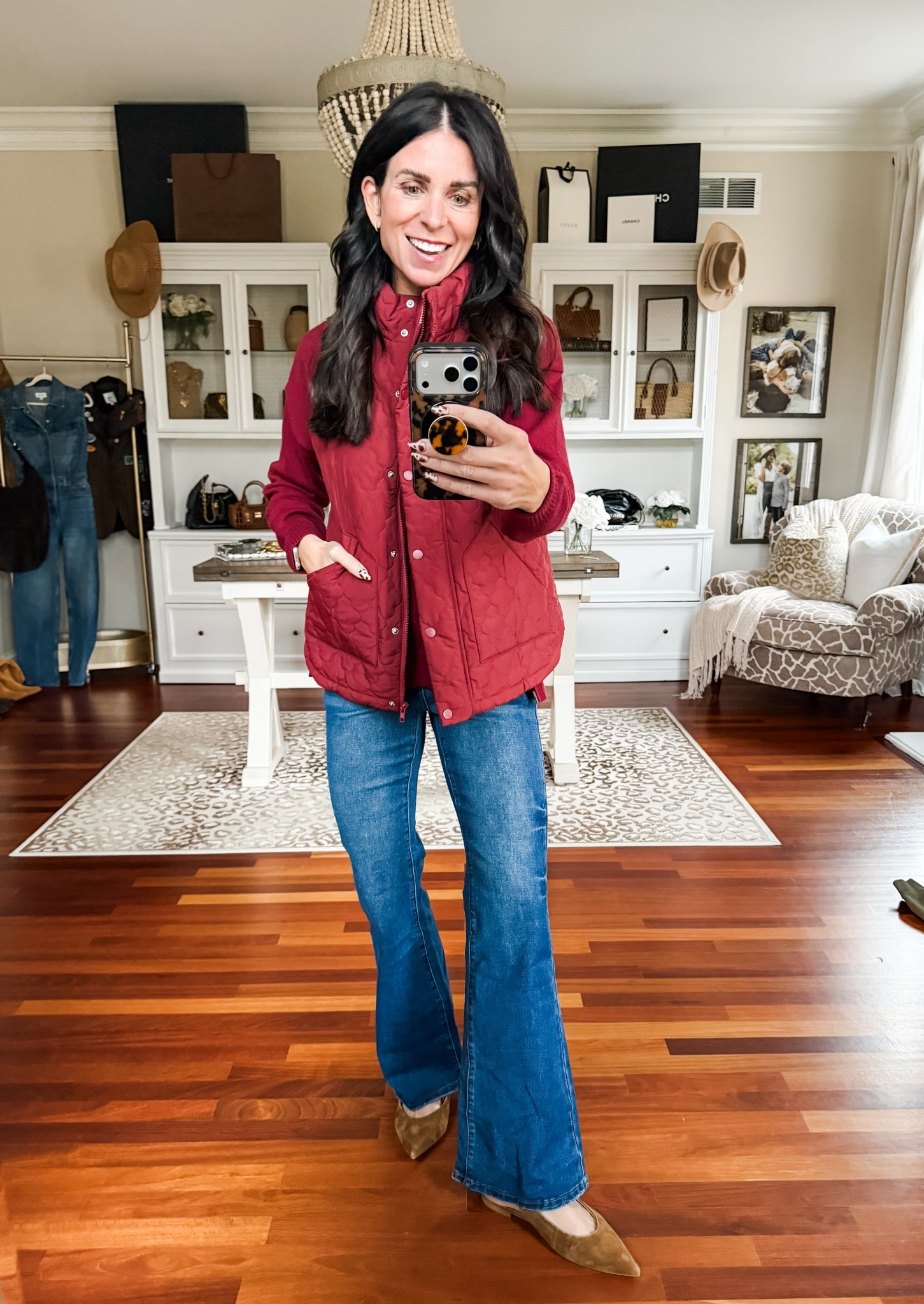 Small fest and sweater
4 denim 

#LTKFindsUnder50 #LTKSeasonal #LTKStyleTip