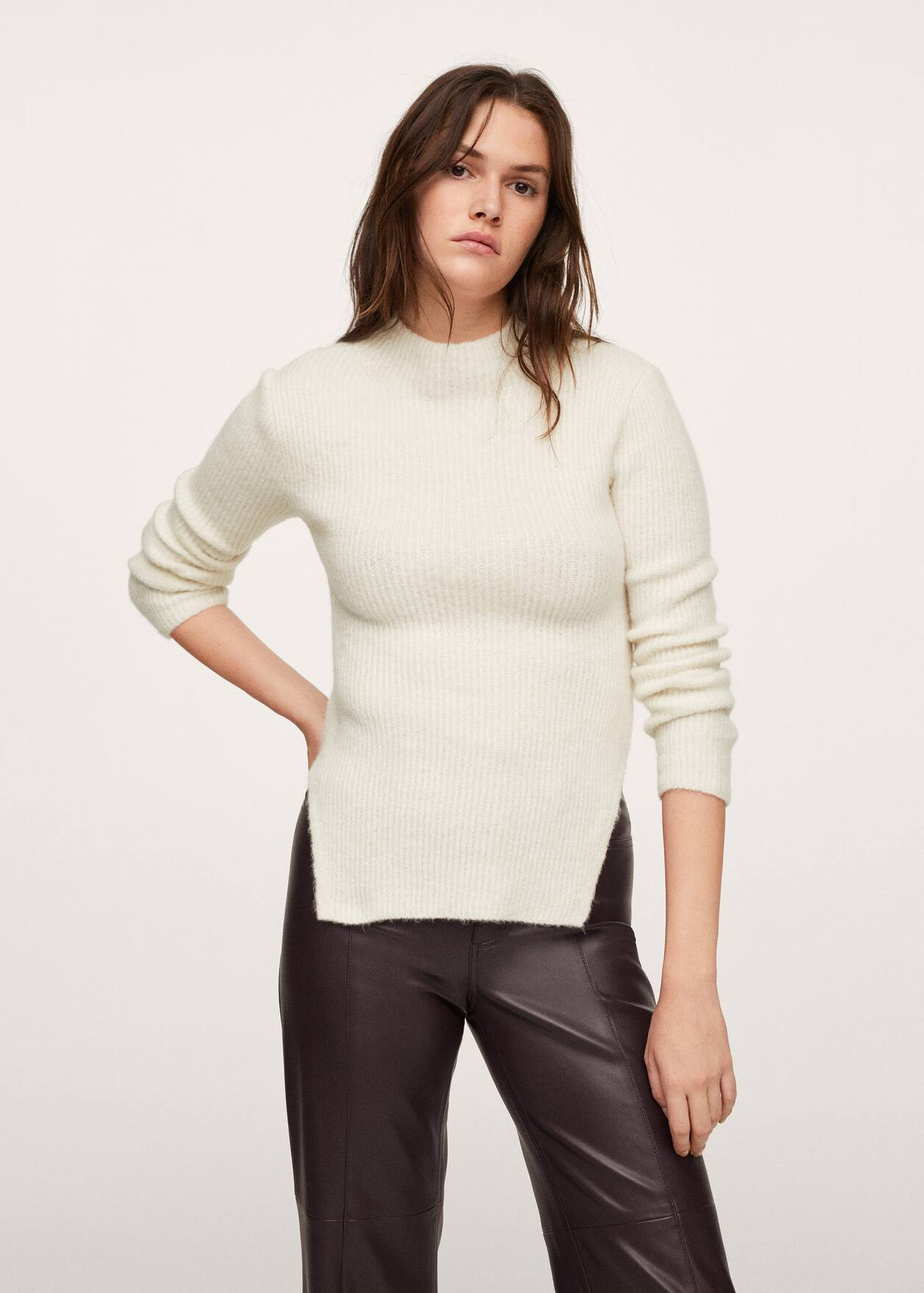 Ribbed knit sweater | MANGO (US)