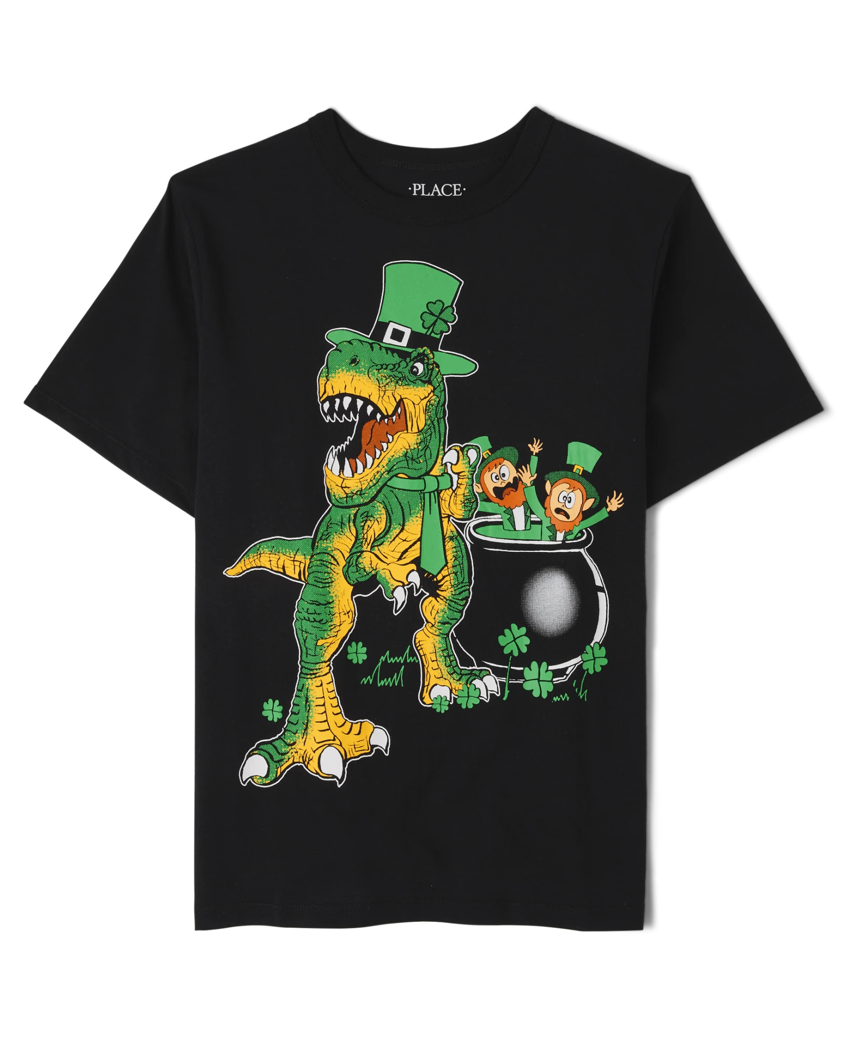 Boys St. Patrick's Day Dino Graphic Tee - black | The Children's Place