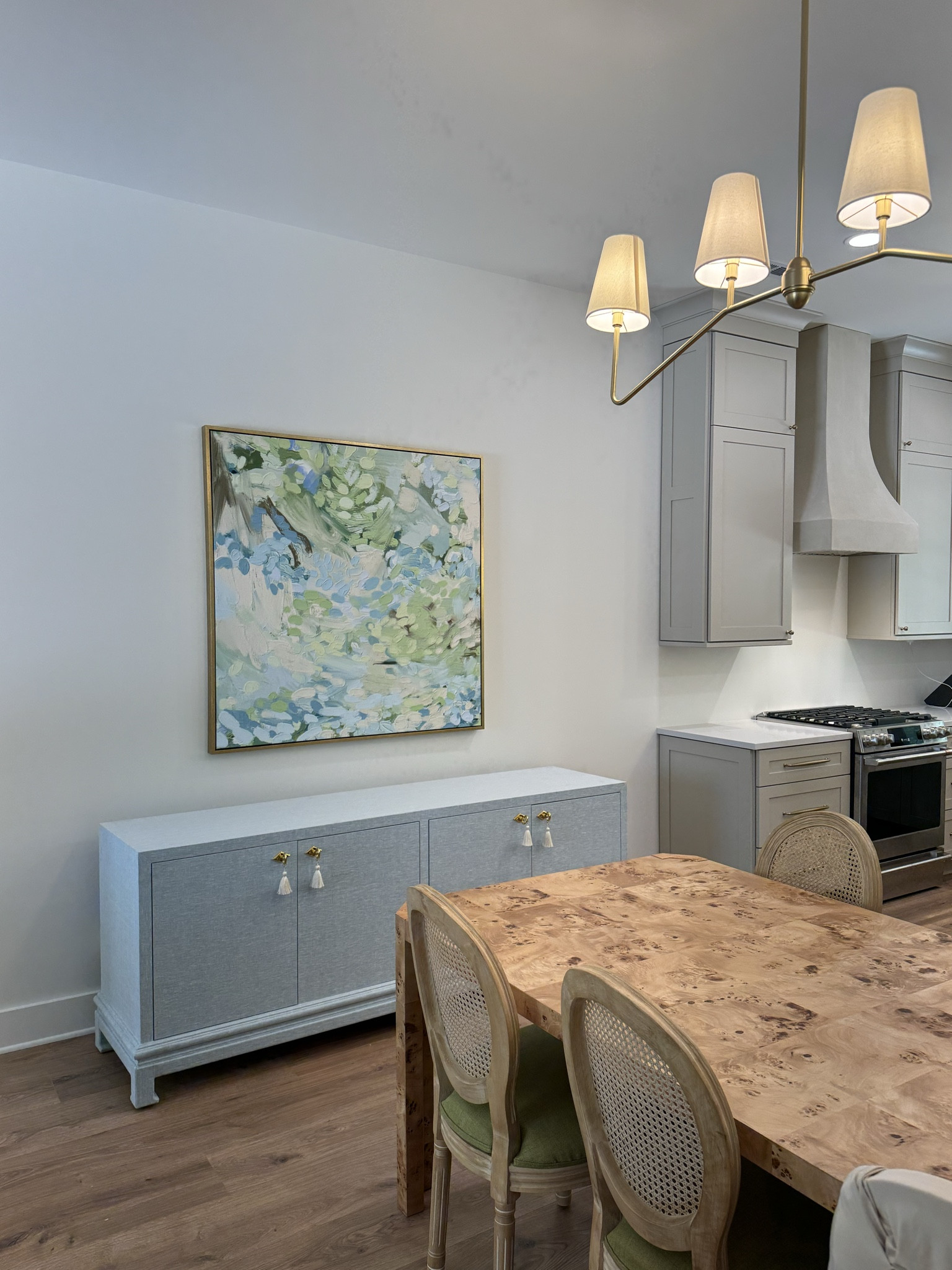 The dining room is coming along!! How pretty is this Burl wood table! 

#LTKHome #LTKSaleAlert #LTKdayinmylife