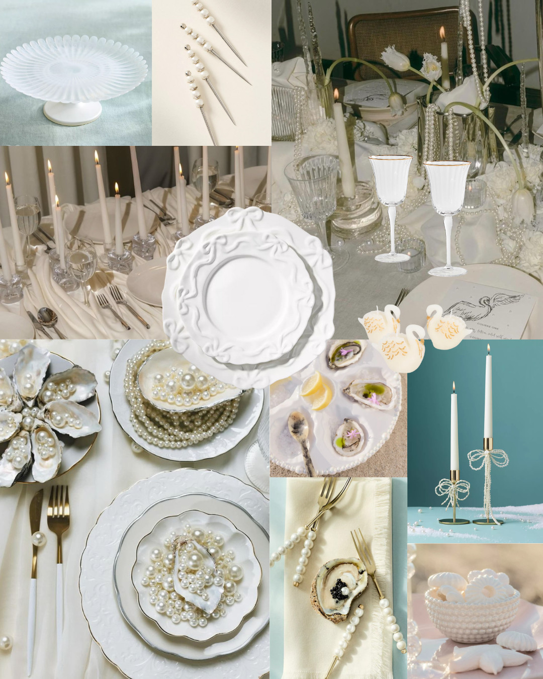 Romantic pearls and oysters tablescape!! A fresh take on Valentine's Day! 

 #LTKSeasonal #LTKHome