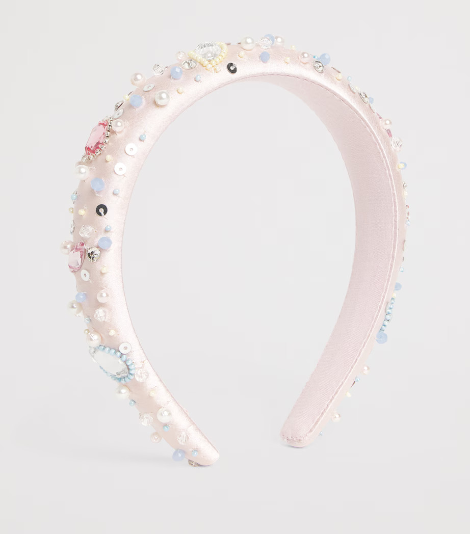 Pink Embellished Floral Fête Headband | Harrods