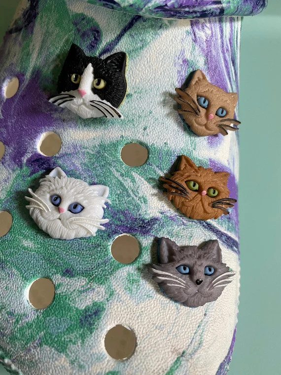 Cat Head Shoe Charms | Etsy | Etsy (US)