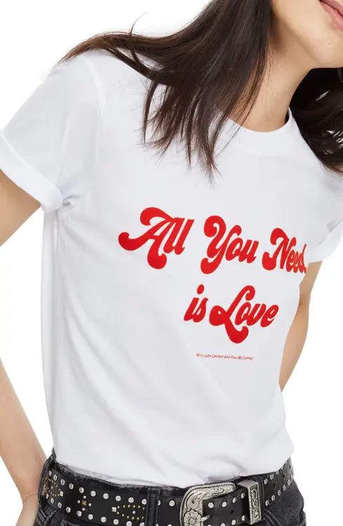 Topshop by And Finally All You Need Is Love Tee | Nordstrom