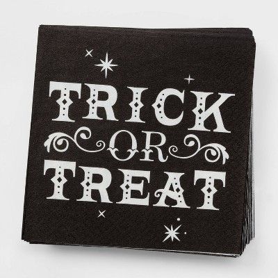 30ct &#34;Trick or Treat&#34; Disposable Halloween Beverage Napkins - Hyde &#38; EEK! Boutique&#8... | Target